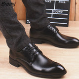 Black Men Suit Shoes Party Men's Dress Shoes Italian Leather Zapatos Hombre Formal Shoes Men Office Sapato Social