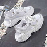 Fashion Mesh Breathable Women Dad Shoes Summer Hot Sale Light Minimalist Hollow Sports Sandals Large