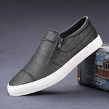 Men Shoes Casual Slip On Men Loafers fashion outdoor Men Flats zips Moccasins Shoes men Handmade shoes man