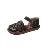 Breakj British Wind Thick Bottom Weaving Hollowed Out Beach Roman Sandals Tide Summer Baotou Women Hot