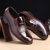 Men Leather Shoes Fashion Male Flats Round Toe Men's Business Formal Shoes Comfortable Office Dress Shoes Wedding