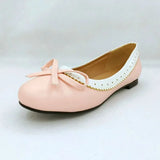 Size 34~51 Ballet Flats Women Autumn Spring 2023 Mixed Colours Patchwork Casual Loafers Bow PU Leather Slip on Basic