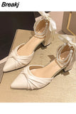Toe Sandals Black Shoes for Women Buckle Strap All-Match Clear Heels Sexy Beige Velvet Fashion Stiletto Comfort Girls