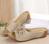 Breakj Women's Shoes 2025 Spring And Summer New Slope And Open Toe Wearing Slippers Women Cool
