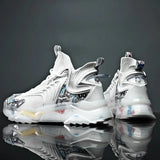 Men Sneakers Platform Men Casual Shoes Hollow Net Tennis Luxury Shoes Fashion Running Walking Shoes For Men Big Size
