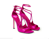 Breakj Summer New Square Head Fish Mouth Ultra High Heel Cross Strap Thin High Heel Large Size Hollow Sandals