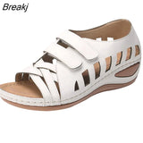 Women Summer Flat Sandals sandalia ortopedica feminina 2020 Gladiator Sandals pu Hollow Open Toe Sandals Closed Ankle
