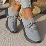 Breakj 2024 New Casual Single-Shoe Large-Size Fashion Thick-Soled Solid Color Before Wearing Flying
