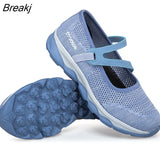 Breathable Sneakers Women Casual Shoes Women Walking Shoes Slip on Lightweight Flat Mom Shoes Antislip Flats