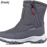 Snow Boots Ladies Winter Shoes Couple Snow Boots Ankle Boots Canvas Plush Boots Zipper Platform Boots Botas