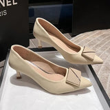 Heels Women Shoes 2023 Spring Pumps Slip On Bling Bling Pointed Wedge Latest Shallow Mouth Sandals Ladies All-Match