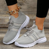 New Breathable Walking Sneakers for Women Mesh Knitted Slip On Running Shoes Woman Lightweight Non Slip Tennis Shoes