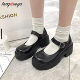 mary jane Lolita shoes Japanese Students JK Female High Heel Uniform College Girl Shoes Platform shoes Mary Jane