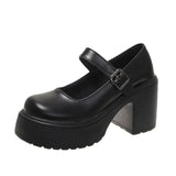 shoes Heels Lolita shoes platform heels Women Mary Jane Shoes Vintage Girls High Heel Japanese Style College Student