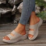 Breakj New Summer Thick-Soled Slippers Women's Shoes Thick Soles With Casual Slippers Outside Wearing Cold
