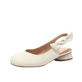 Sandals ，Women's 2024 Summer New Fashion Round Toe Mary Jane Women's Shoes Shallow Slip on Pumps Zapatillas