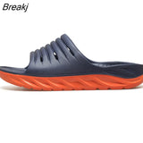 Men's Summer Large Size 49 Thick-soled Soft Material Arch Shock Absorption Flip-flops Beach Shoes Non-slip Safety