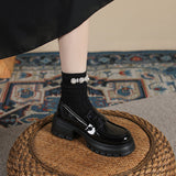 Breakj Loafer Shoes 2024 Spring And Autumn New Cake Simple Single Shoes British Style Students Small Leather Shoes