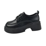 Shoes Ladies Oxfords Women's Clogs Platform Modis British Style Female Footwear Soft 2024 Leather Creepers Cute Cross