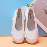 Women Shoes 2023 Fashion Mesh Breathable Sport Sandals Summer Wedge Platform Lace Sneakers Female Weave Casual Shoes