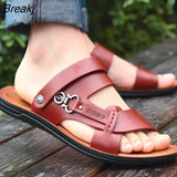 Men's New Summer Men's Open-toed Sandals Fashion Trend Beach Shoes Slippers Men's Sandals Mens Sandals Summer Leather