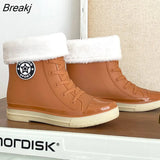 Autumn Winter Women Rubber Boots Fashion Waterproof Boots Casual Female Colorful Rain Boots Garden Non-slip Water Shoes