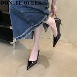 Women Pumps Pointed Toe Thin Heels Office Dress Shoes Wedding Party Elegant Ladies Female Slip On Loafers Brand Zapatillas