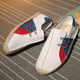 Linen Breathable Casual Flats Shoes Mens Espadrilles Loafers Fashion Men Canvas Shoes Fisherman Shoe Driving