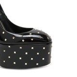 Pumps Women Platform Shoes Office Lady Chunky Heels Ladies Shoes Rivet Ankle Strap Thick Bottom Wedding Shoes For