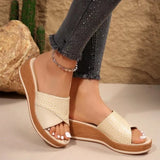 New Women Fashion Sandals Comfortable Sport Sandals Open Toe Non-Slip Cut Out Soft Female Wedges Slippers Plus Size