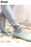 Spring Women Oxford Shoes Ballerina Flats Shoes Women PU Leather Shoes Moccasins Lace Up Loafers White Shoes