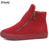 Winter Snow Boots Women Winter Shoes Zip Warm Plush for Cold Winter Fashion Women's Boots Sweet Ladies Brand Ankle