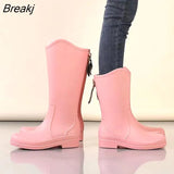 Rain Boots Women High Boots Women's Waterproof Non-slip Water Boots Wear-resistant Outer Wear Kitchen Work Rubber