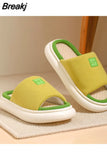 Seasons Home Slippers Women's Indoor and Outdoor Home Couples Spring and Autumn Home Thick Bottom Cotton Linen
