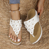 Breakj Code Summer Flip-Flops Flowers Cake Variety Platform Slippers Large Size Casual Female Rubber Sandals