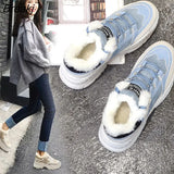 New Warm Winter Sneakers Women's Platform Dad Shoes Casual Women Running Shoes Plush Chunky Sneaker for Woman Trend