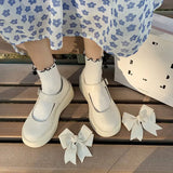 2024, The New Spring And Summer Mary Jane Shoes Loose Cake Bottom Bow Students JK All Kinds Of Sweet