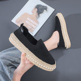 Spring Women's Breathable Sneakers Flat Casual Shoes Slip on Ladies Loafers Vulcanized Shoes Walking Sneaker