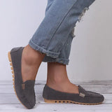 Women's Casual Shoes 2024 Spring and Autumn Flat Loafers Women's Shoes Fashion Non-slip Soft Denim Flat Shoes Zapatos De