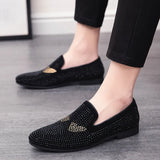 Men Loafers Leather Shoes For Man slip on Dress Shoes Elegant Shoe Fashion Men's Flats club party shoes men Zapatos
