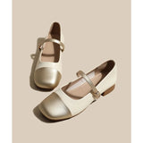 Autumn New Mary Jane Shoes Low Heel Women Pumps Shoes Ladies Office Dress Square Toe Walking Shoes Zapatillas
