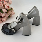 Platform Mary Janes Shoes Women Fashion Shallow Japanese Style Women's Girls High Heel Lolita Shoes for Woman high