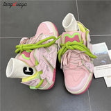 Women's Casual Sneakers Hip Hop Skateboard Fashion Women Mix Colors Running Sport Shoes Tennis Shoes Students Trend Walking