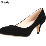 Women Pumps Sexy High Heels Shoes Flock Pointed Toe Red Wedding Pump Woman Casual Slip-on Dress Shoe