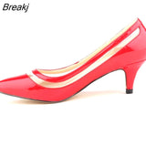 2023 New spring and autumn fashion OL low heeled shoes sexy patchwork women pointed toe pumps size 35-42