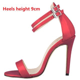 2023 Women Sandals Summer Fashion Brand Thin High Heels Ankle Strap Gladiator Sandal Narrow Band Party Pump