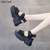 Women Sandals Platform Ladies Shoes Women Hook&Loop Summer Fashion Designer Female Sandals Sandalias Mujer High Heels
