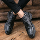 Classic Men Boots lace up High Quality Leather Men Dress Shoes fashion Outdoor Autumn Man Moccasins Men Ankle