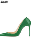 Shoe Heel Sexy Woman High Heel 12 cm Stilettos Women Party Brand Designer Shoes Patent leather Pointed Toe QP055
