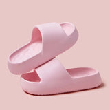 Summer Thick Platform Slippers Women 2024 New Non Slip Soft Cloud Slides Woman Unisex Thick-Sole Beach Flip Flops